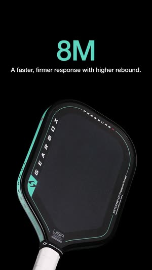Close-up of the teal paddle with its one-line description