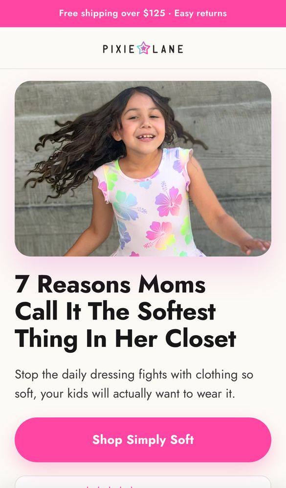 Mobile view of the same page